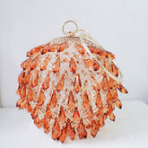 Sac à dîner portable en forme de goutte en acrylique multicolore pour célébrités Internet